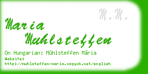 maria muhlsteffen business card
