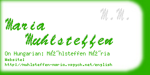 maria muhlsteffen business card